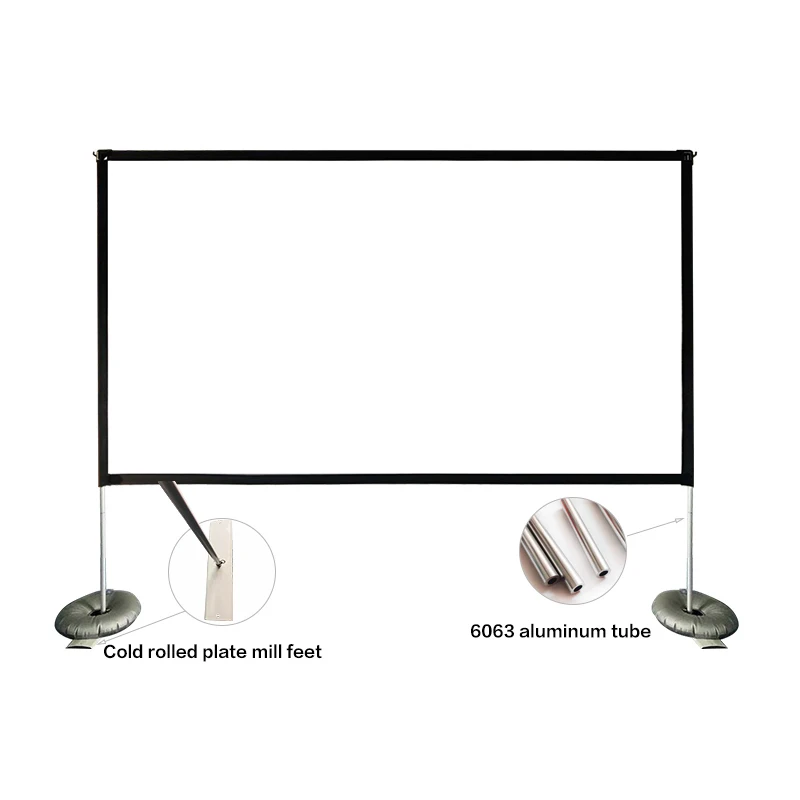 New Arrival 100inch Folding Cinema Double Side Screen Outdoor Movie Projection Screen Portable Simple Tripod Projection Screen