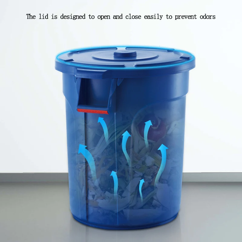 wholesale plastic wheeled recycle waste bin trash can with lid for sale  Round plastic Waste Bins