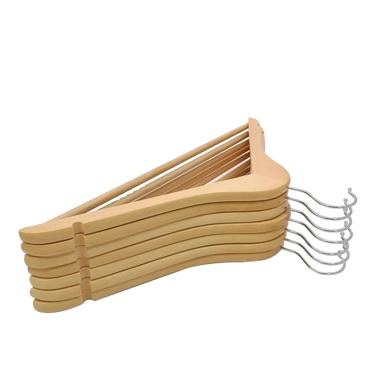 2021 Coat Hangers Wood Suit Custom Hangers 100 Pack Hanger Wholesale Wood For Cloth
