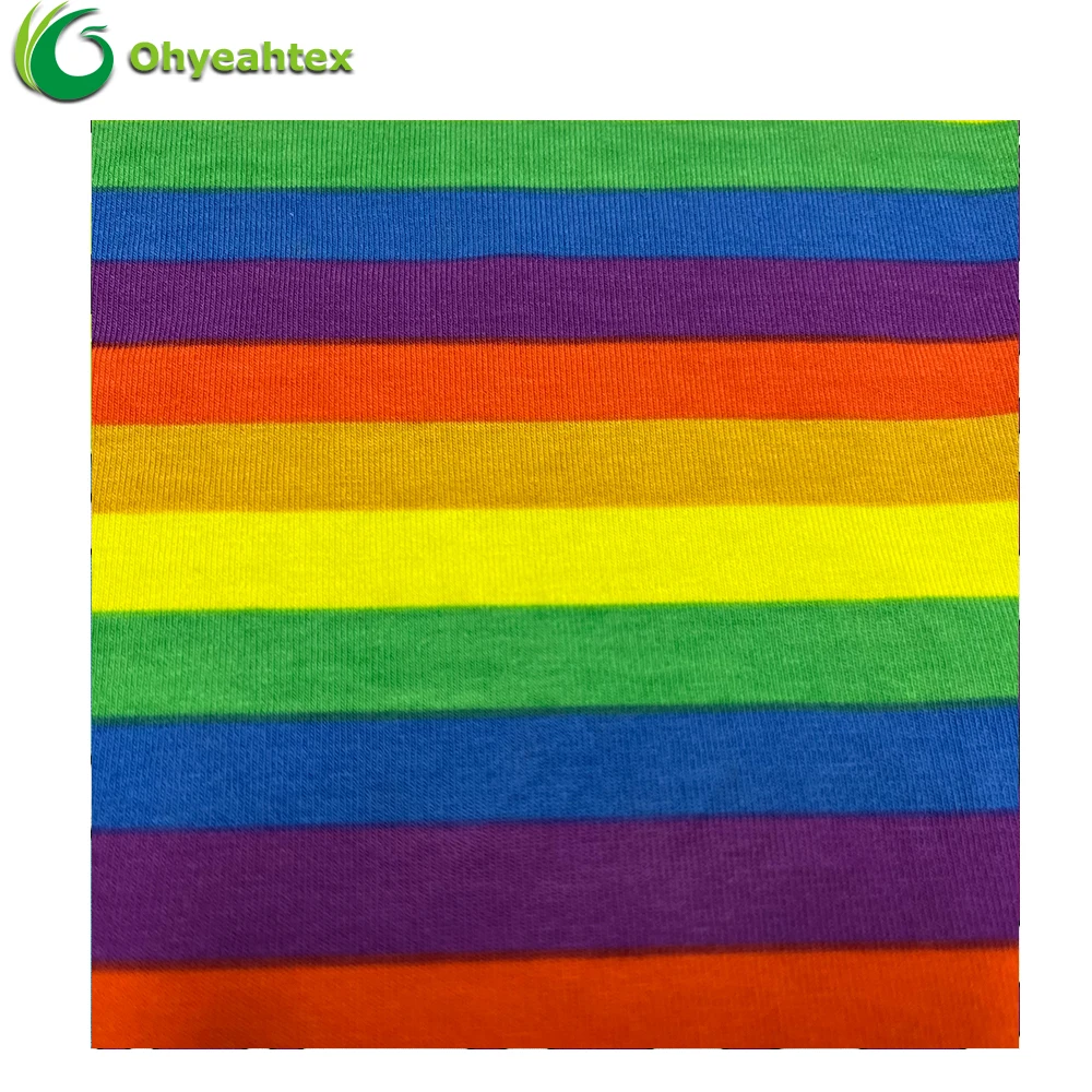 Hot Sale Custom Pattern Knitted Plain Jersey Cotton Spandex Printed Fabrics For Shirt