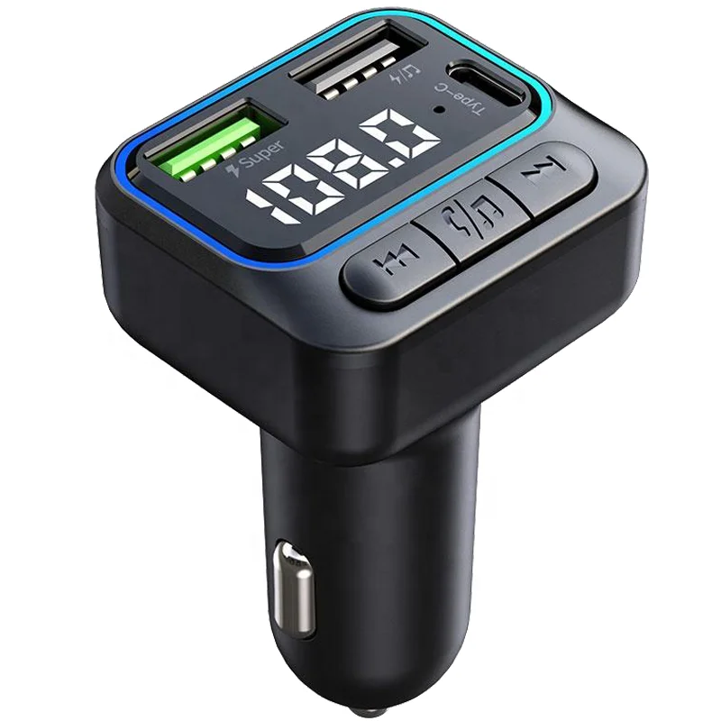 22.5W super charger type c pd bluetooth car adapter fm transmitter radio fm converter modulator bluetooth fm transmitter for car