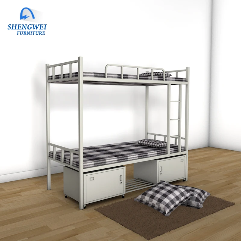 Simple design inflatable bunk bed bedroom furniture double deck bed
