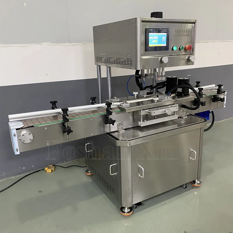 Linear Gin T-Cork Wine Corking Screw Perfume Crimping Cap Sealer Automatic Bottle Filling And Capping Machine