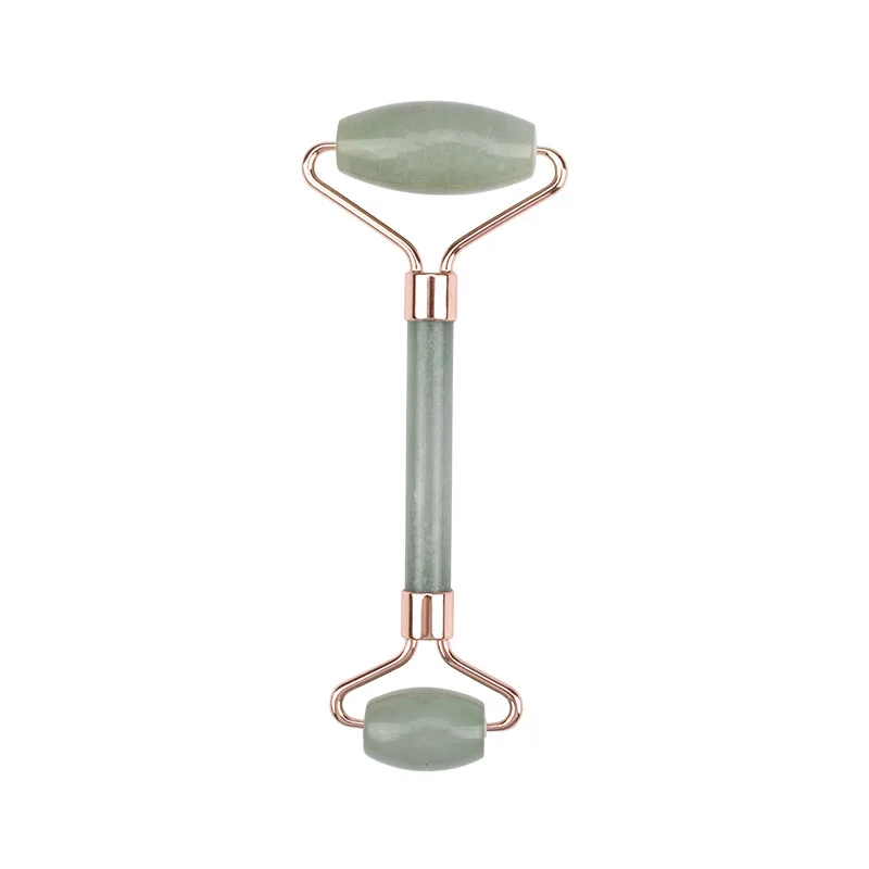 100% натуральный массажер из авантюрина, Нефритовый ролик для лица, инструмент для красоты лица и глаз, припухлость