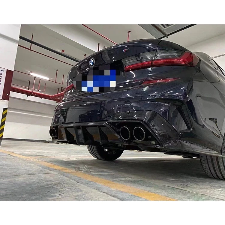 G20 Competitive Style Rear Bumper Splitter Diffuser Spoiler Lip With Led Light for 3 series G20 G28 2019+