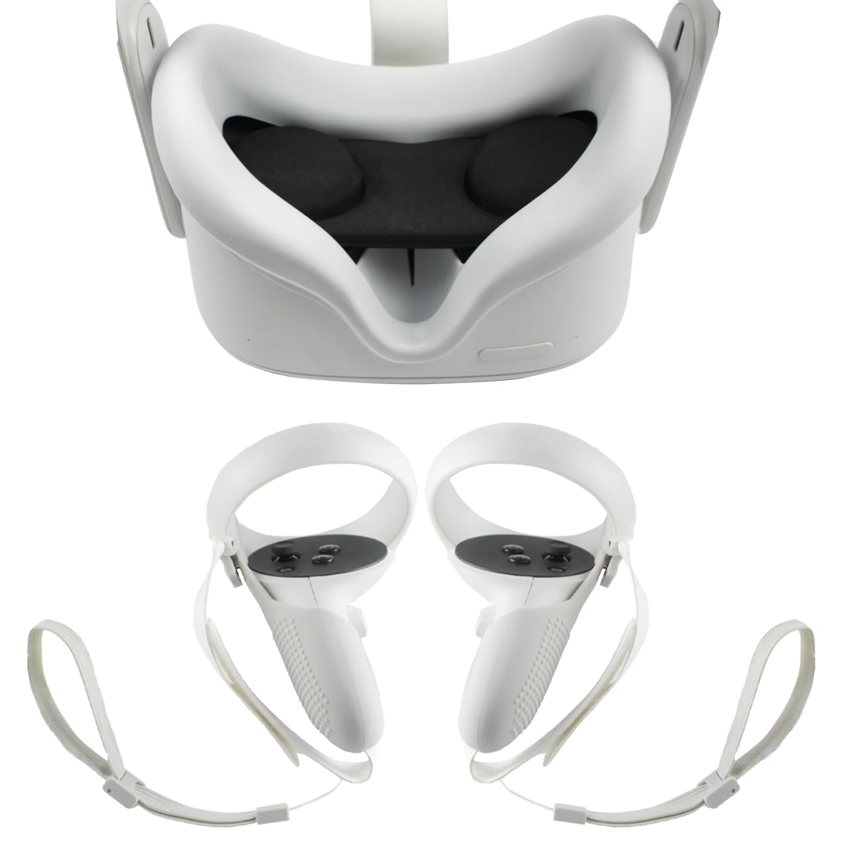 Touch Controller PU Ring Strap Silicone Sleeve Handle Grip  Accessories Compatible with Meta/Oculus quest 2/1