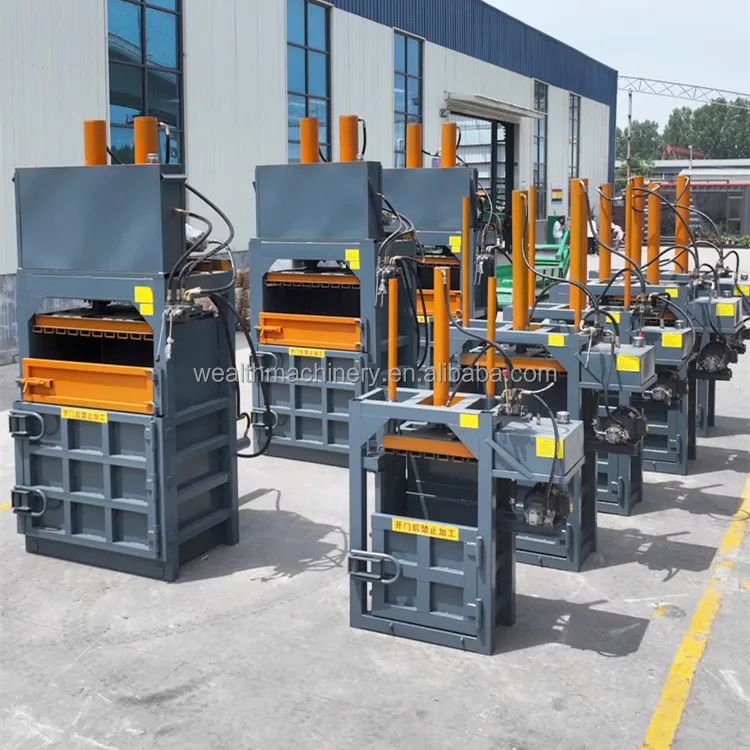 scrap automatic cardboard vertical press baler machine for used clothing