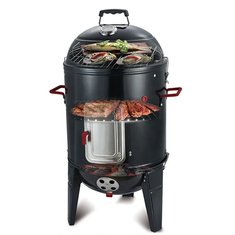 New year 2024 new items Vertical commercial grill smoker carbon steel Barbecue grill outdoor smoker bbq