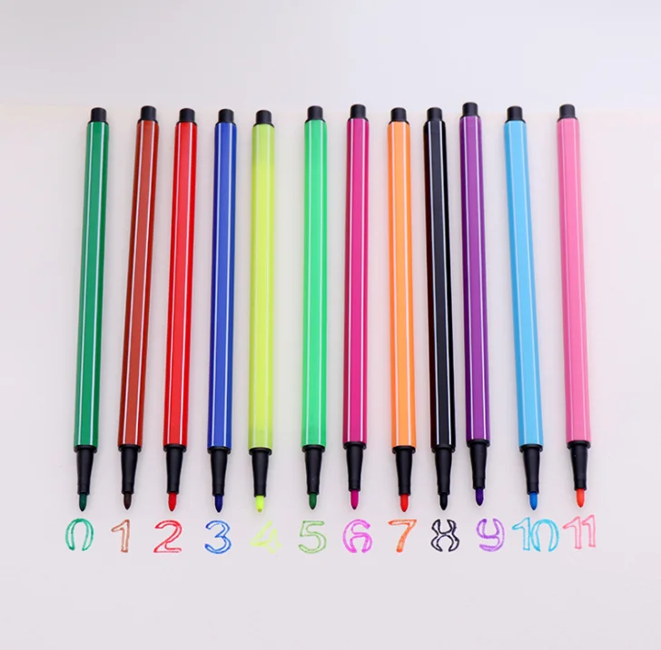12/18/24/36 Colors Washable Watercolor Pen Drawing Painting Art Marker For Child Cute Monkey Bottle Student Art Supplies