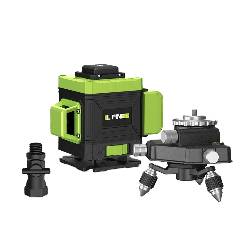 12 линий зеленый лазерный луч Land уравнитель 3D Автоматическая вращающаяся 360 самовыравнивающийся лазерный нивелир для строительства измерительный инструмент