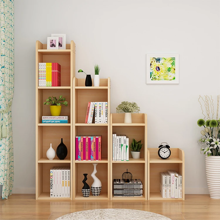 
Custom Free Combination Cabinet Cube Children 4 Tire Solid Wood Bookshelf 
