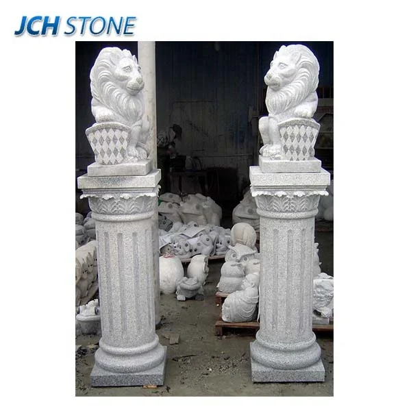 granite stone water spray lion animal head wall fountain