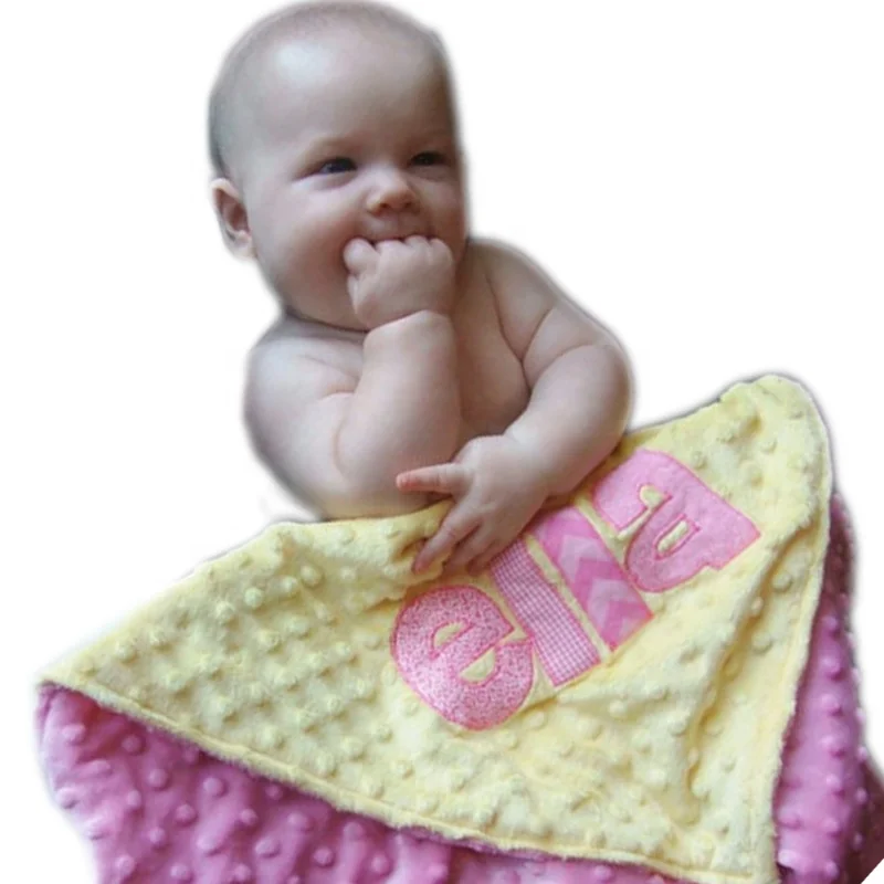 
Handmade Materials Microfiber Minky Dot Plush Fabric For Baby blanket 