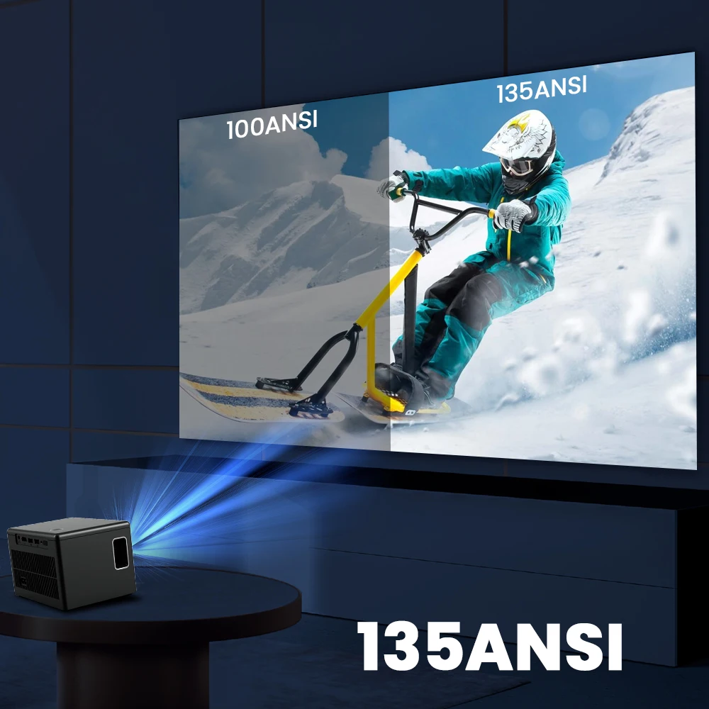 10 0 проектор Transpeed Android 135ANSI поддержка 4K двойной WiFi динамик 5 Вт 1280*720P домашний кинотеатр на открытом