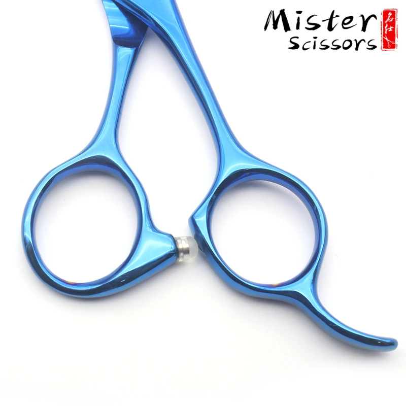 Ocean Blue Titanium Professional Pet Grooming Thinning Scissors Kit 6.5 inch 440C Stainless Steel