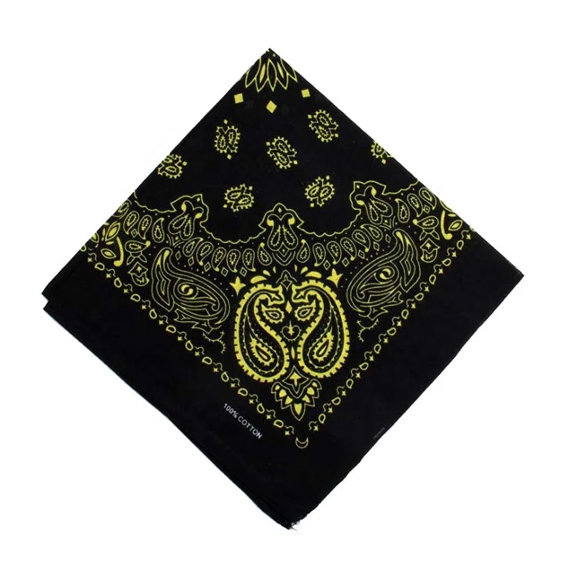 Customized Fashion Colorful  Print soft 100% cotton bandanas multifunction square  bandana