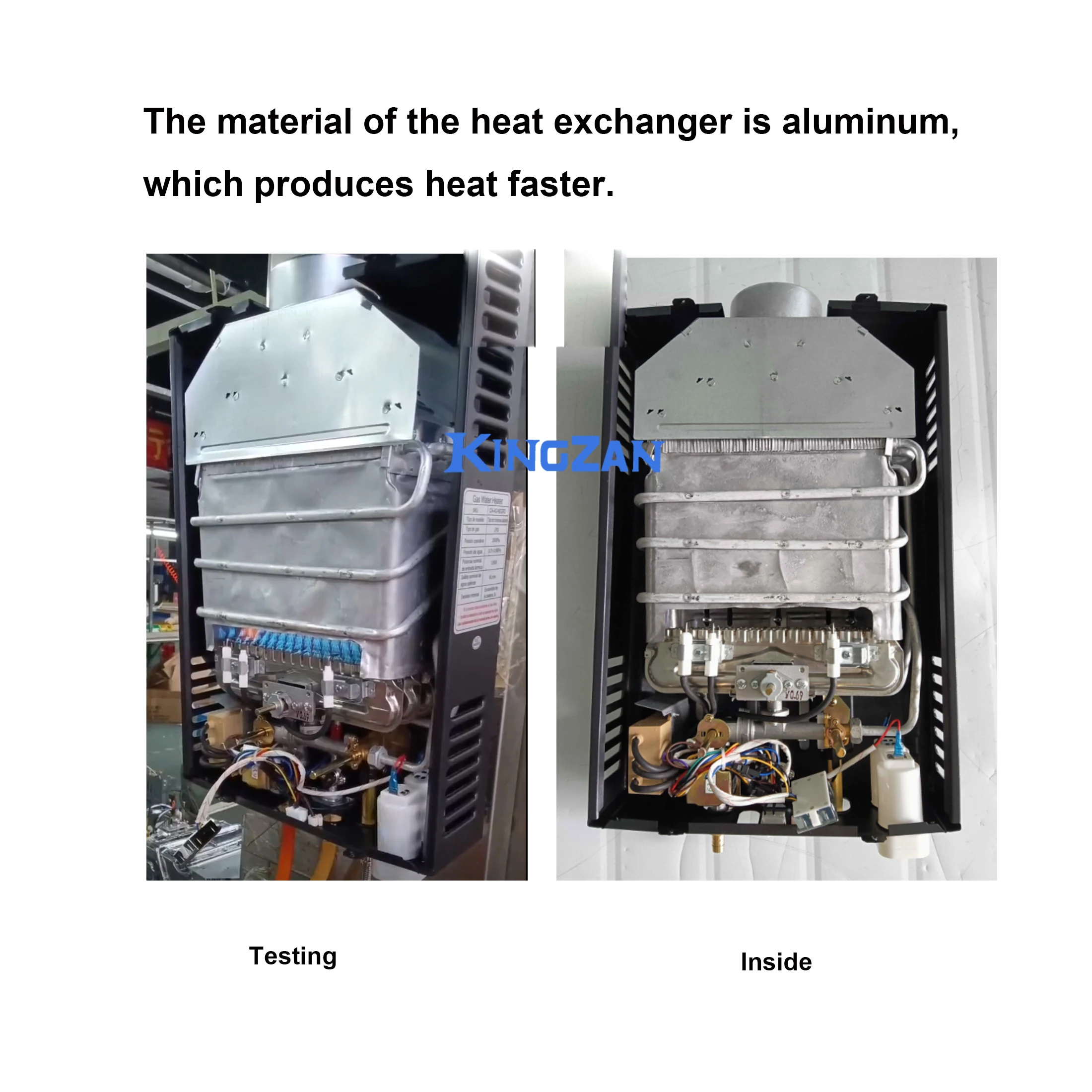 Multi-Power Small Liter Hot Water Heater Electric Gas Battery Portable Flue Type Outdoor Household RV Car Stainless Steel