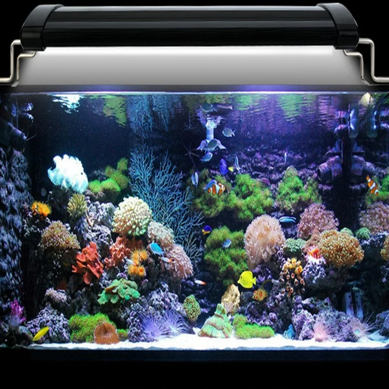 12W 5730 SMD Non Waterproof 48 LED Underwater Light Full Spectrum Aquarium Fish Fishbowl Lamp For 58-82cm Aquarium Tank