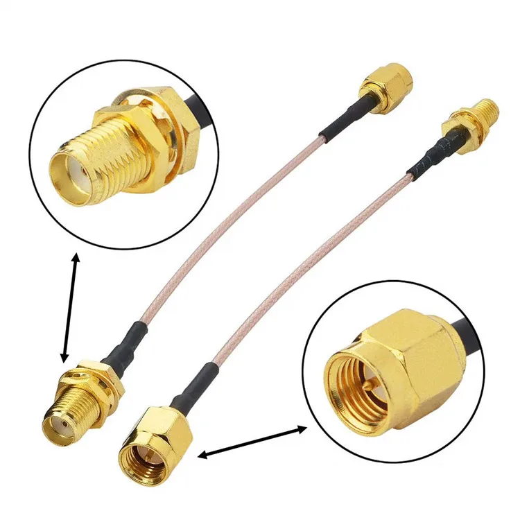 RF Feeder Cable Coaxial SMA Connector RG316 Assembly