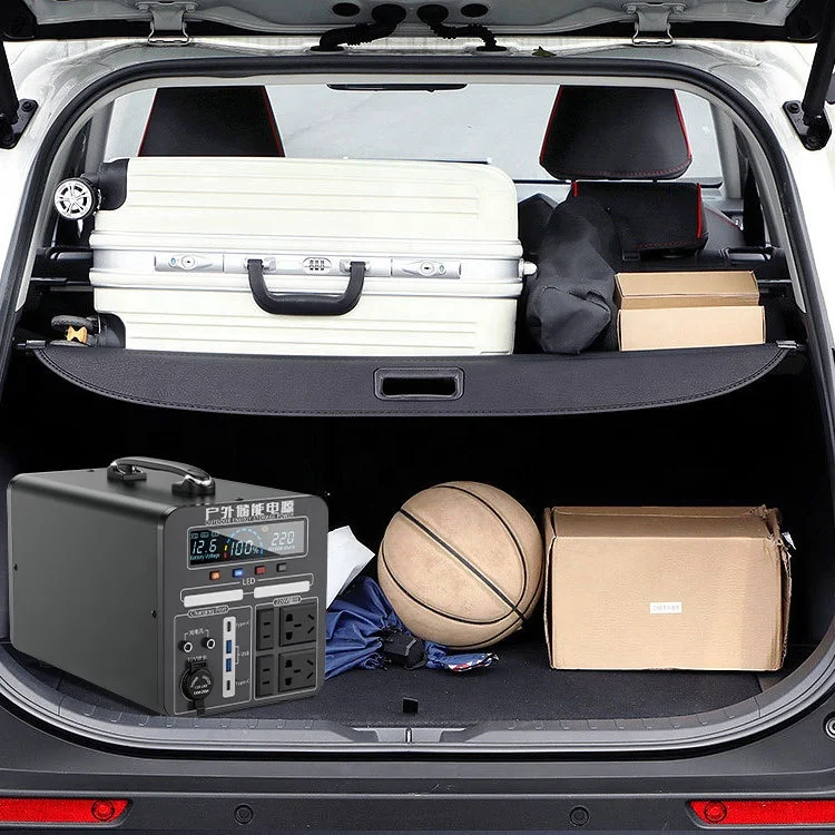 Outdoor Camping Lifepo4 Battery 600W 900W 1200W Wireless Solar Power Banks Portable AC Power Generator Stations