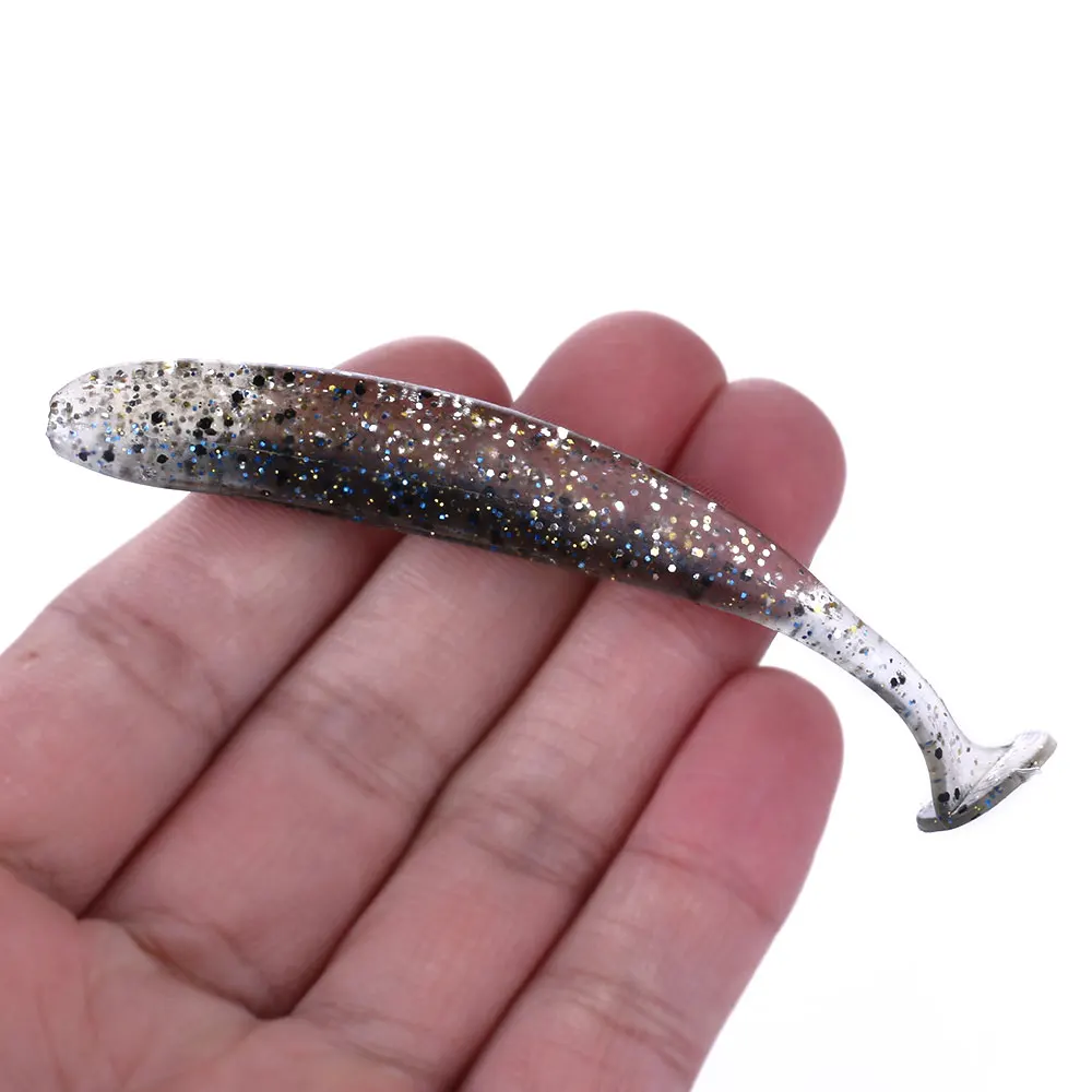 6pcs Bag T Tail Soft Fishing Lure Factory Price Shad For Bass Perch