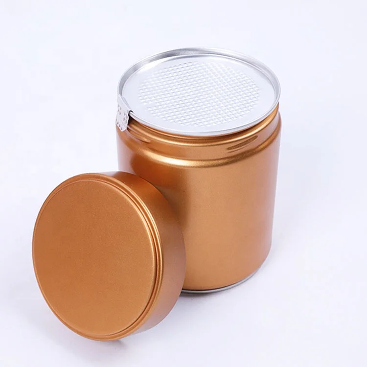 Large Stock Tea Tins Tinplate 73mm Candy Coffee Beans Matcha Powder Loose Tea Tin Can With Aluminium Seal Film