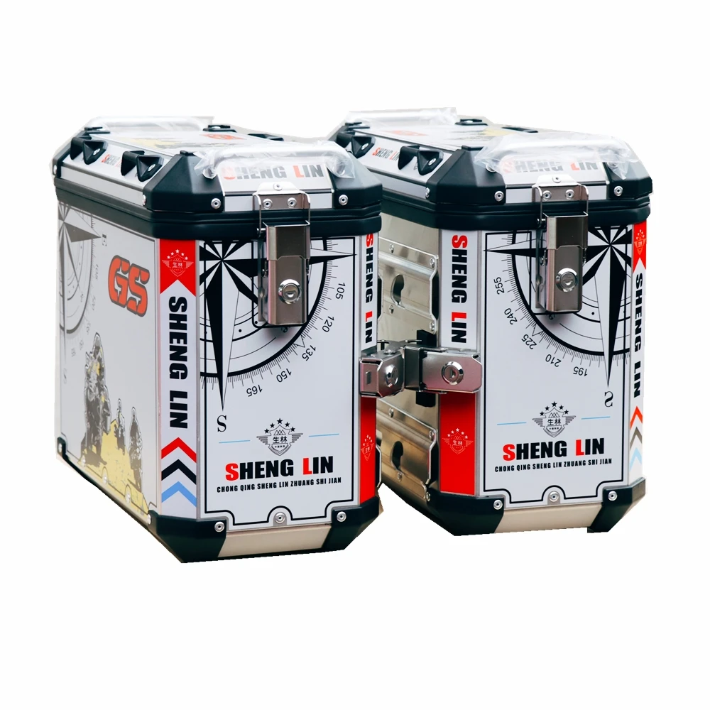 SHENGLIN X3 the best sale aluminum motorcycle bags box side durable motorbike case delicated appearance