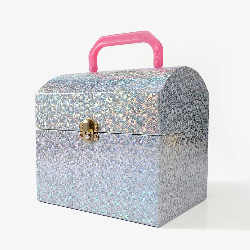 Children cardboard gift paper suitcase baseball box handle mini sport suitcase box