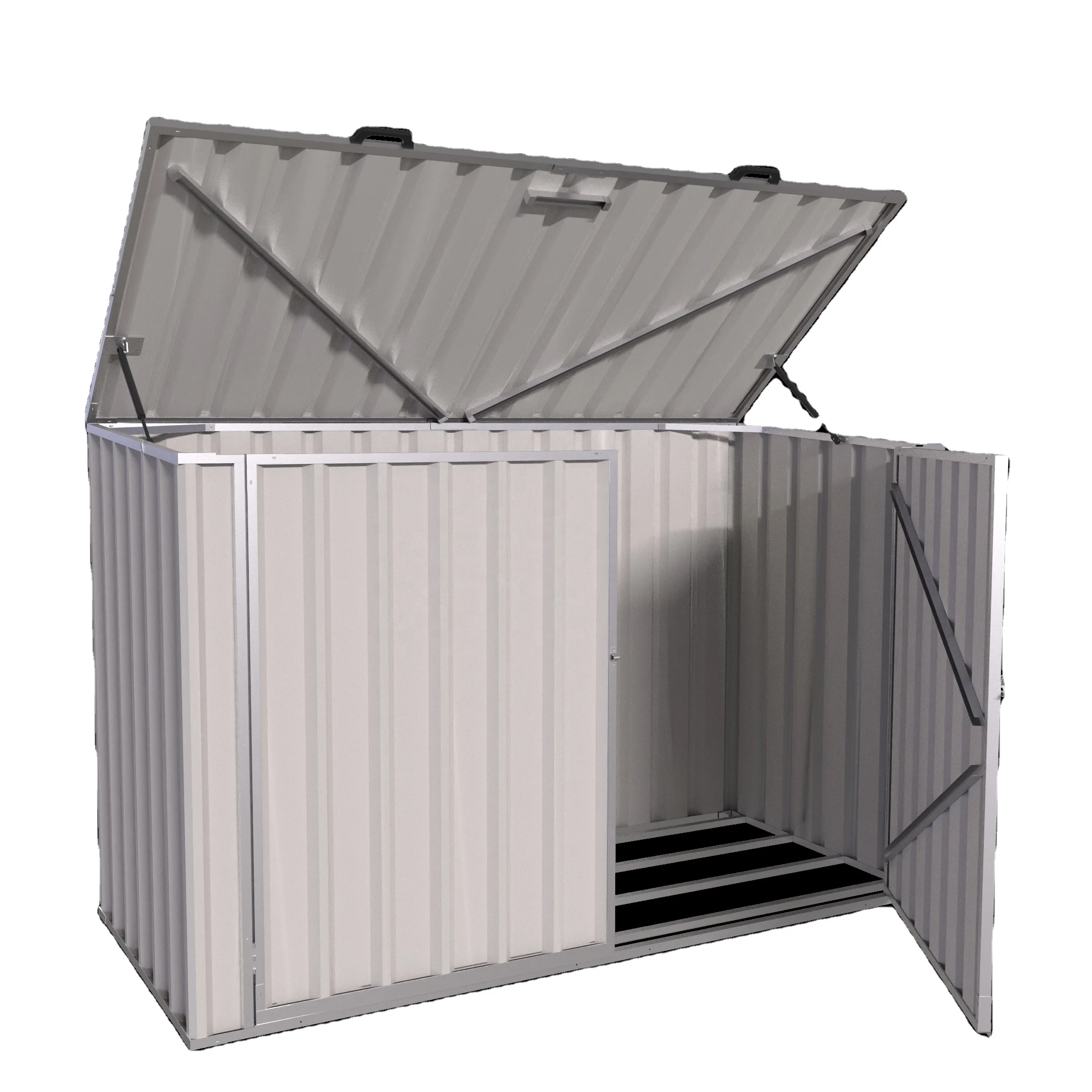 ST20094-H128 Outdoor Furniture Waterproof Metal Bike Storage Box Bicycle Cabinet Locker Rack Bike