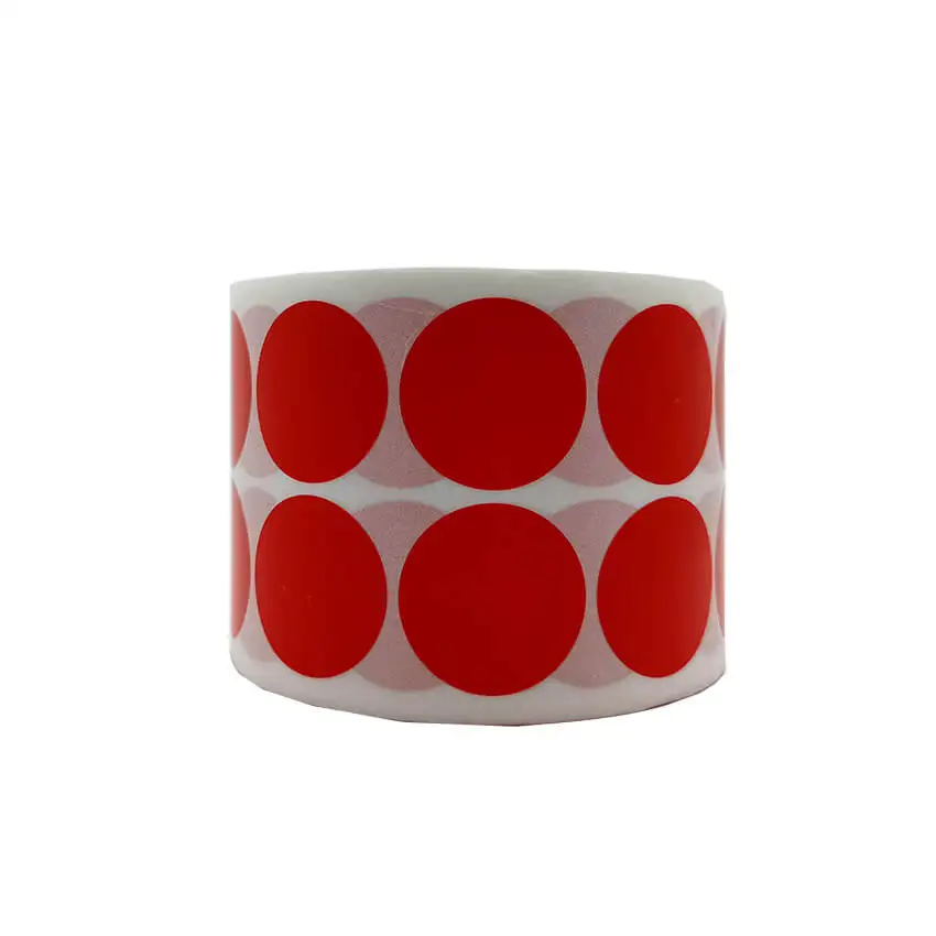 ODM&OEM Customized Any Color Waterproof 0.59X0.59 Thermal barcode printer sticker Red  label roll