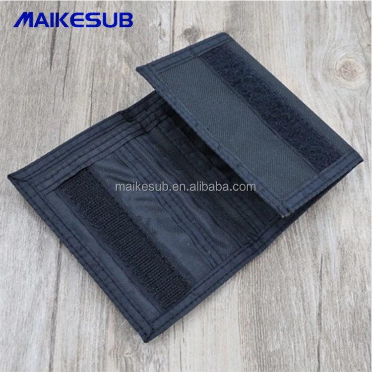 Advertising Sublimation Black Custom Logo Wallet for kids