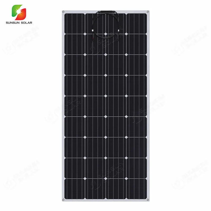 SUNSUN High efficiency 180W 18V ETFE monocrystalline cell semi flexible pv solar panel etfe solar panel