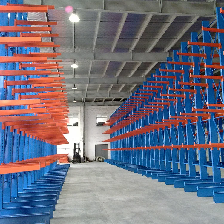 Factory Outlet Pipe Storage Rack Arm Shelves Industrial Warehouse Adjustable Heavy Duty Span Shelving Steel Cantilever Racking