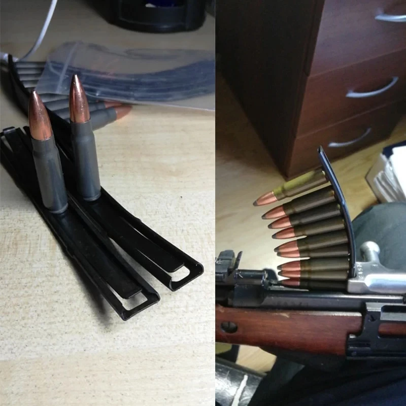  10 шт. охотничьи стальные зажимы для стриптиза Тактический AK SKS погрузчик Круглый