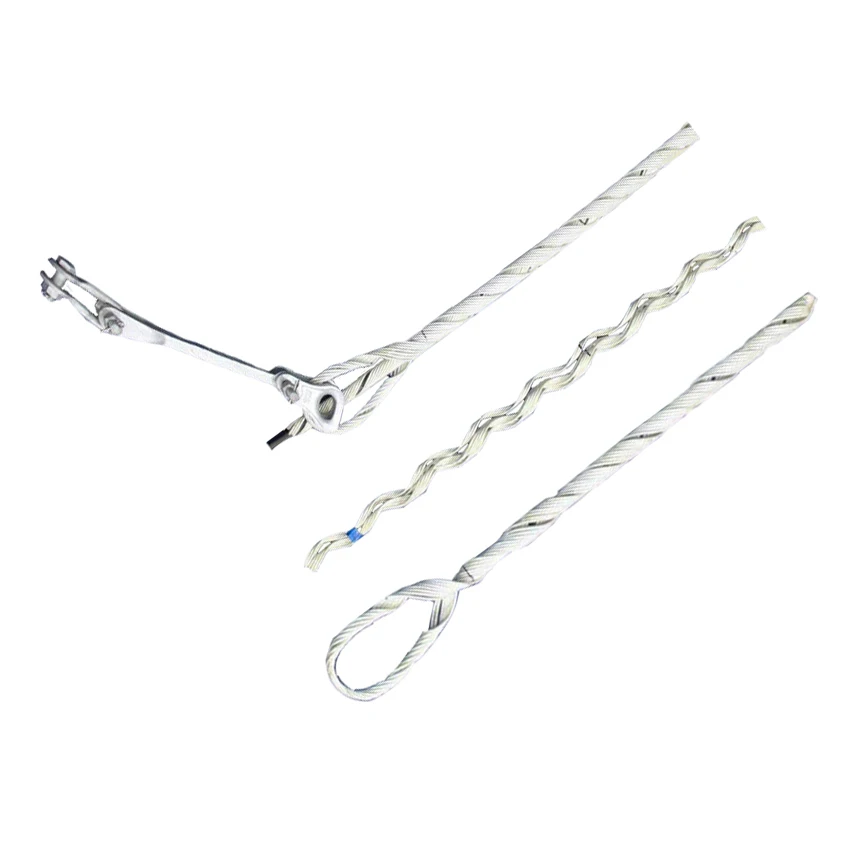 Galvanized preformed guy grip wire dead end clamp for ADSS