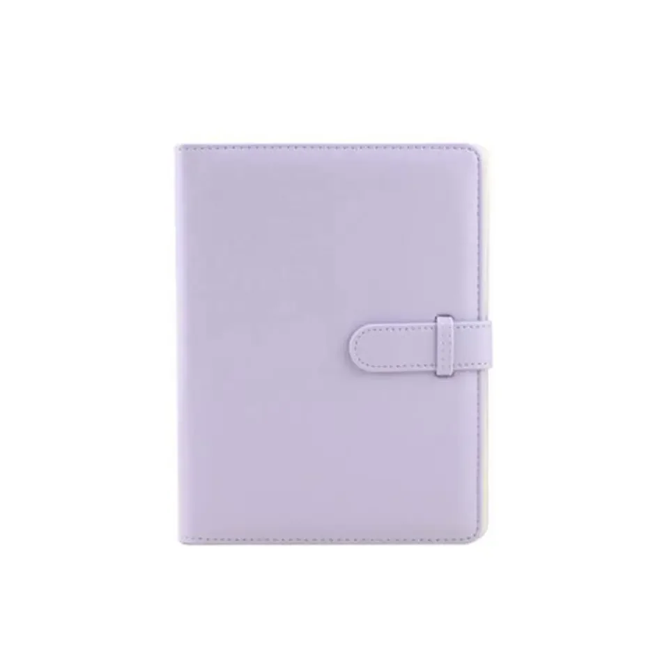 Leather plain color 4x6 Photos-Vegan Leather Photo Picture Book Cover for Family Birthday Anniversary Vacation Pictures, Purple