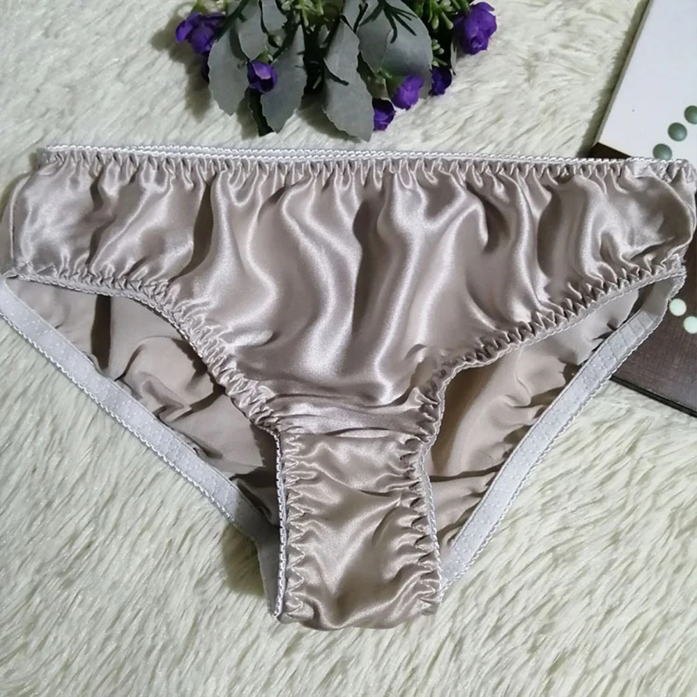 New design Top Quality 100% Silk Women Underwear Sexy Luxury Natural Silk Briefs