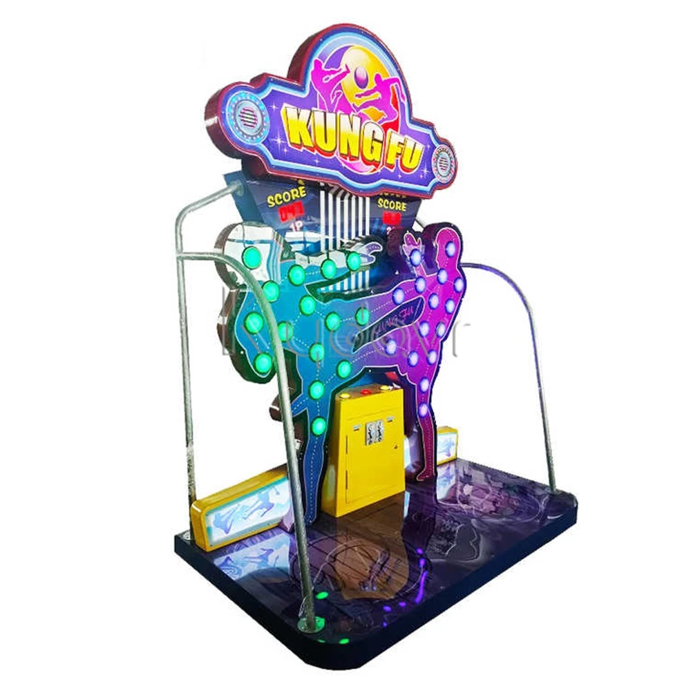 Two player interactive speed challenge battle push button game flash reflex and reaction training led light wall
