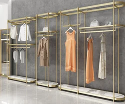 Boutique Clothing Store Display stand Decoration Metal Rack for Clothes Shop