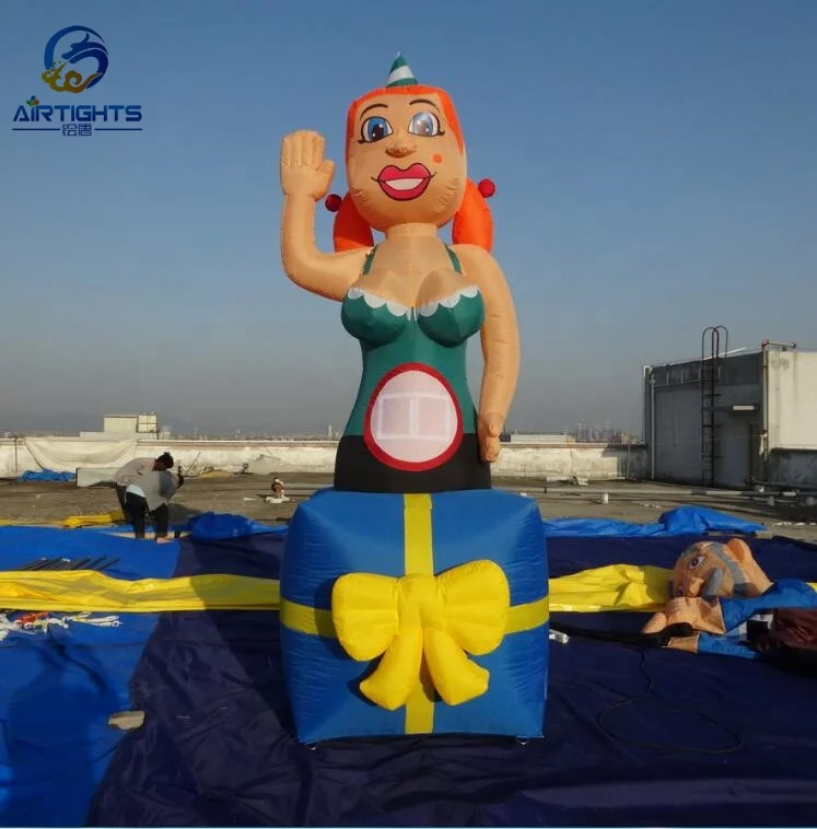 3.5m high inflatable girl attractive good price inflatable Sarah Holland doll balloon for hire