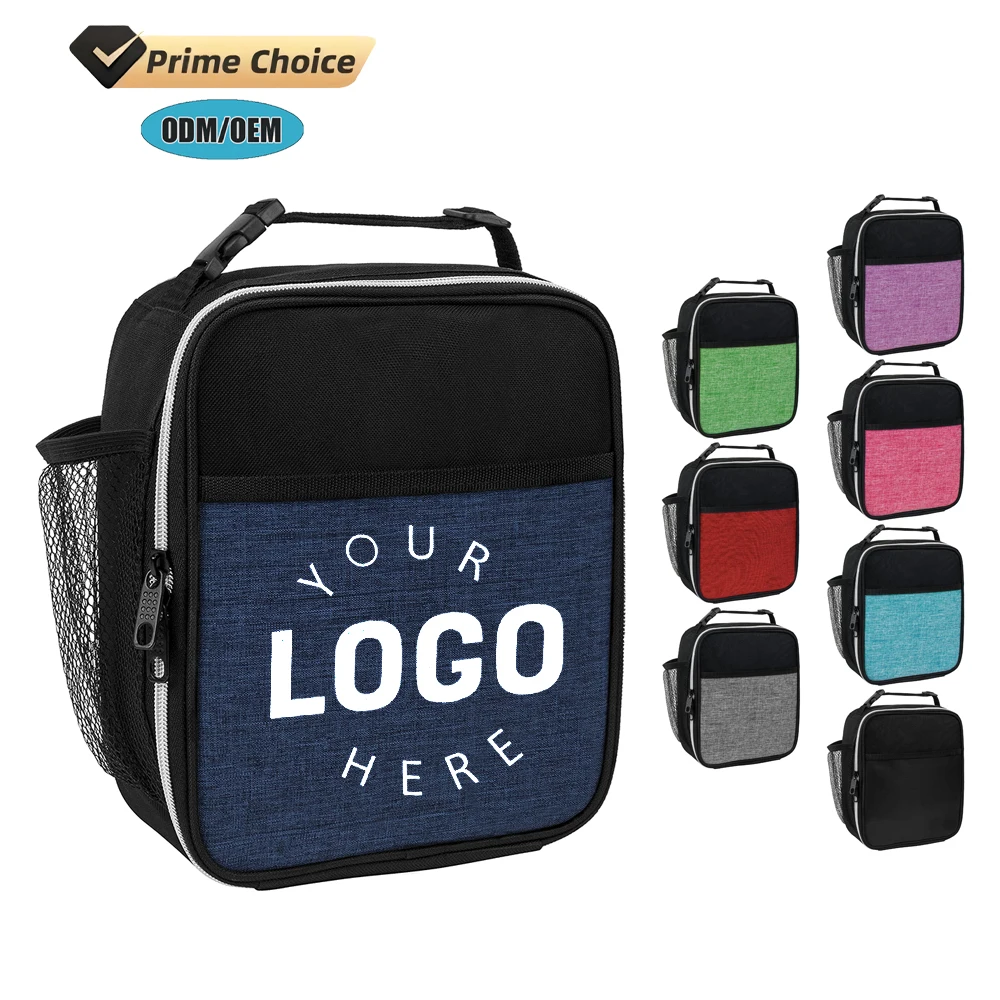 BSCI Custom Premium Insulated Lunch Box Soft School Leakproof Small Lunch Pail Reusable Compact Cooler Tote Lunch Bag