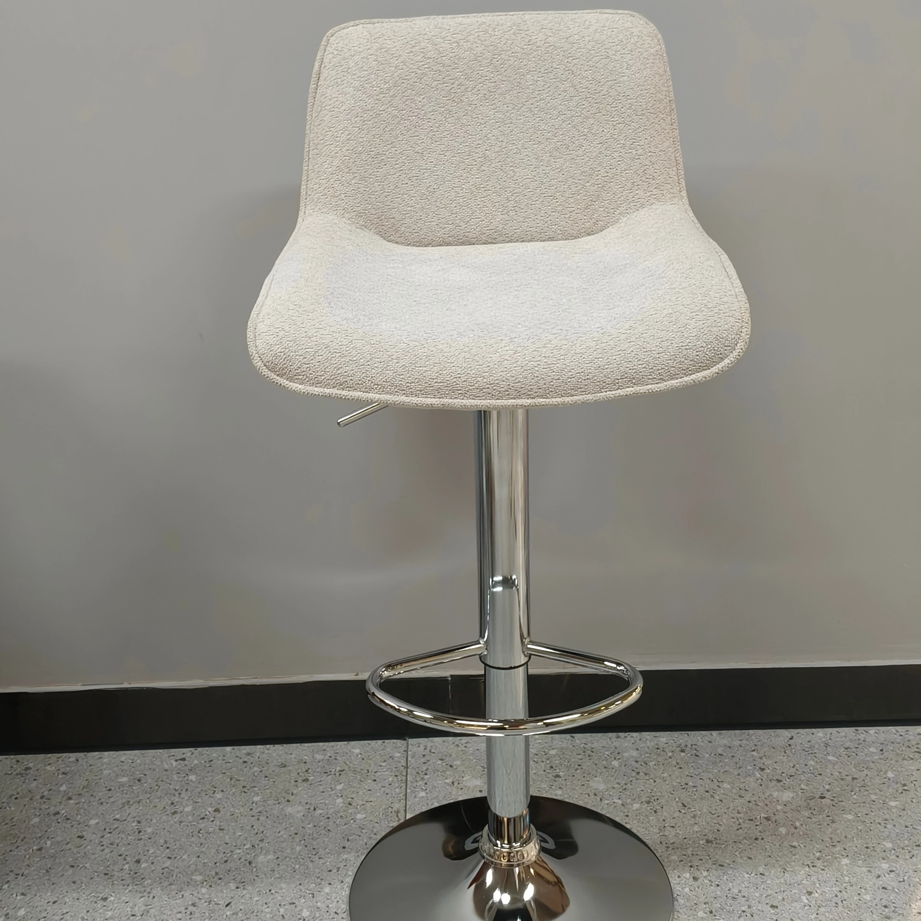 ST-8895 Bar Furniture White Height Adjustable Swivel Leather Seat Luxury Kitchen Bar Stools Bar Chairs with Back