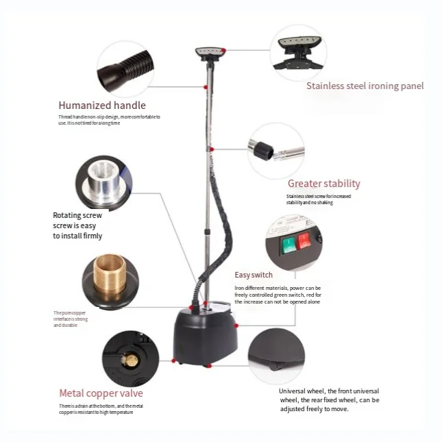 Plancha de ropa a vapor vertical stoom strijkijzer plancha de calor repassage machines professionnel clothes ironing machine