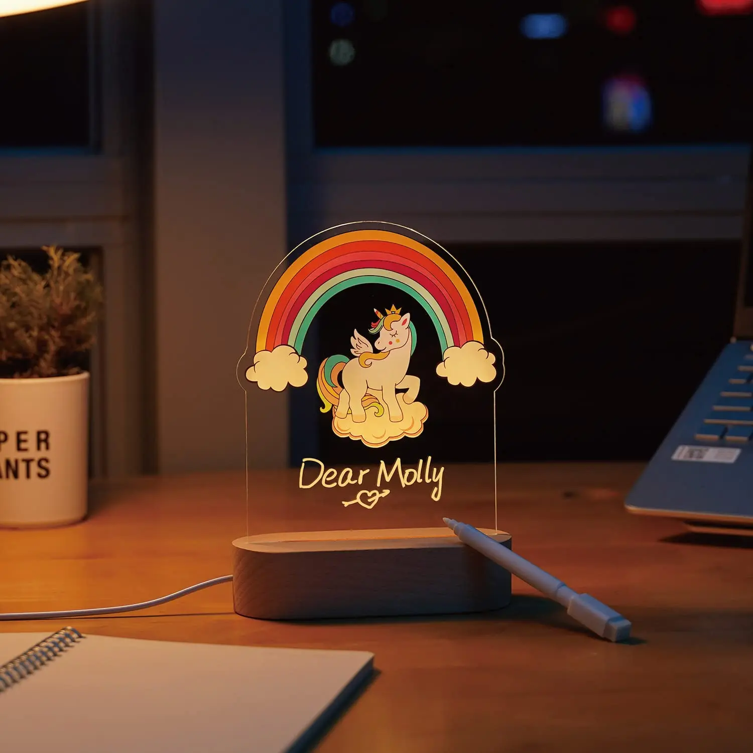 Cute Night Lights Best Gifts for Kids, DIY Elephant Cute Night Lights, Creative Kids Bedroom Bedside Lamp Decor Gifts