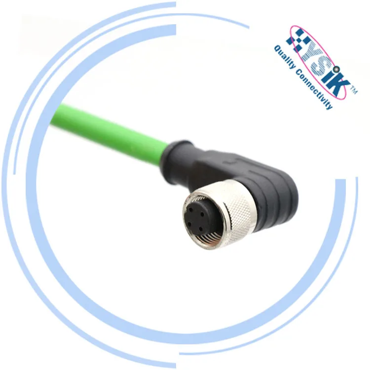 High Quality Industrial Ethernet Wire Harness M12 4 Pin connection RJ45 USB Male Female Socket M12 Plugs Cable Connector