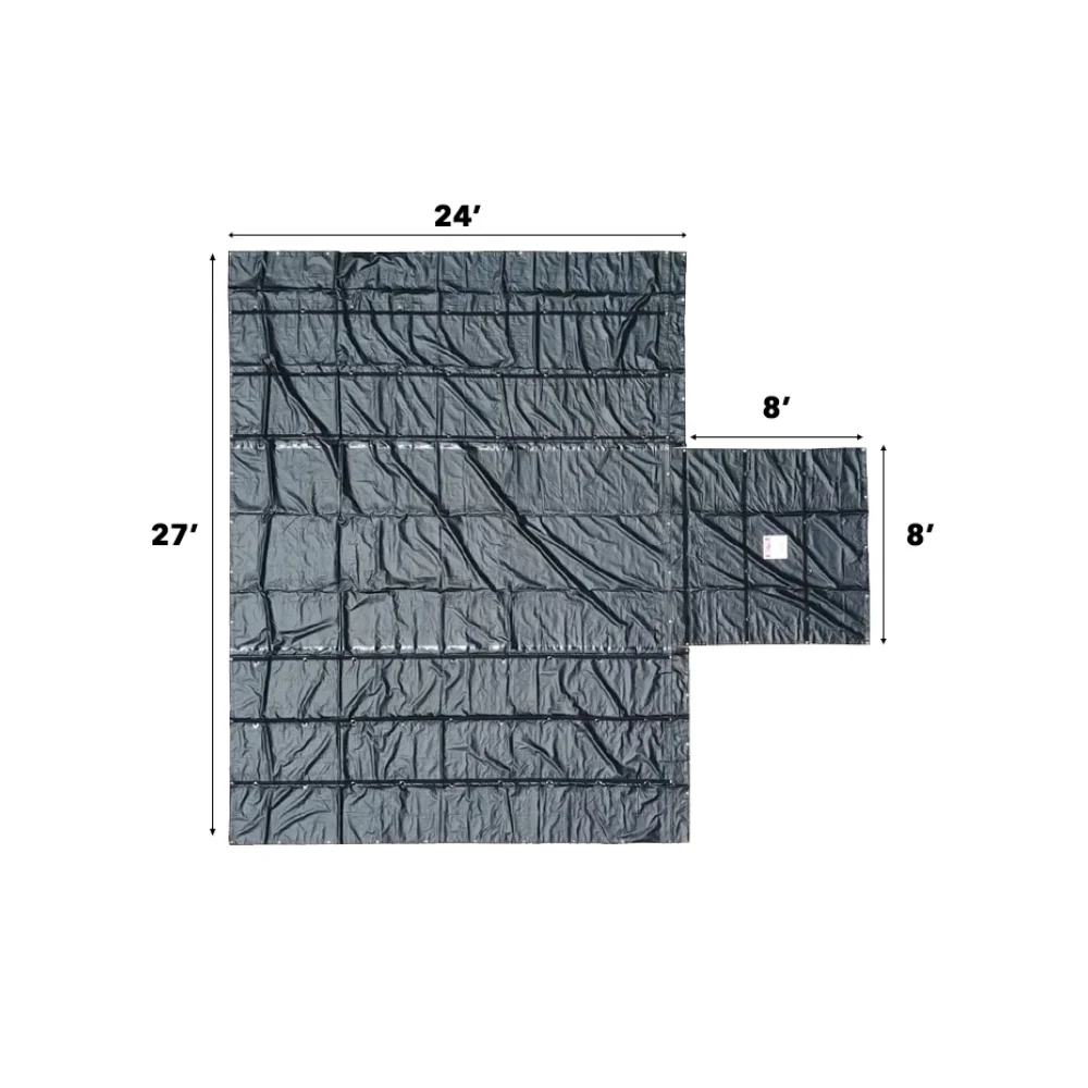 Waterproof Oil proof Heavy Duty Vinyl tarps for Flatbed Trailer 24x27ft Vinyl Truck Tarps