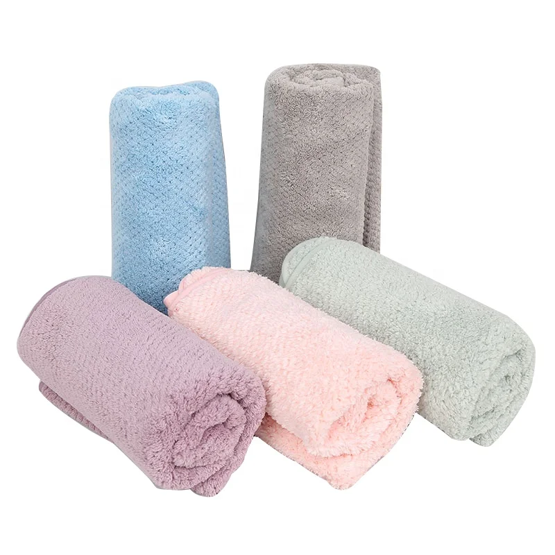 
Custom Fast Dry Coral Fleece Hair Microfibre Towel 