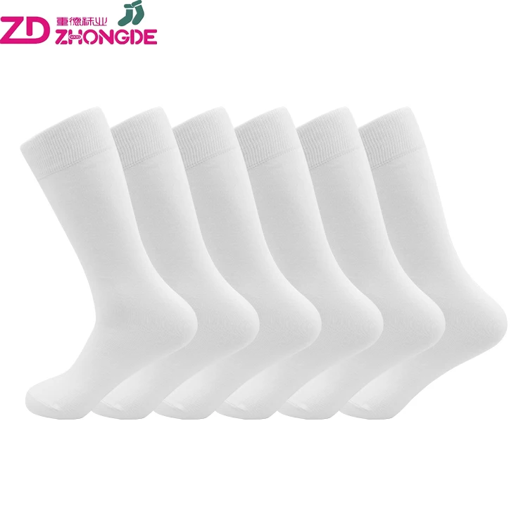 Custom design 3d printing fancy long tube sublimation white polyester socks