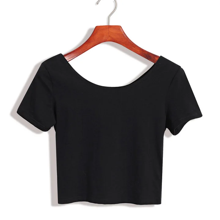 bulk plain women fitness cropped tops custom t shirts wholesale online shopping