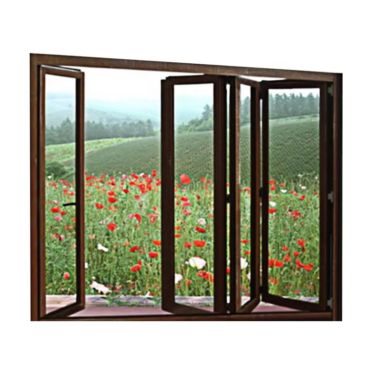 High quality well design aluminum patio glass doors bi folding door